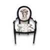 Fauteuil design artistique noir et blanc Renato