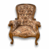 Fauteuil bergère capitonné